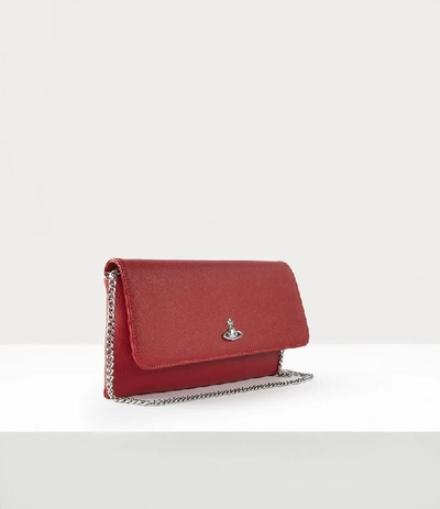 Shop Vivienne Westwood Victoria Clutch With Flap Red