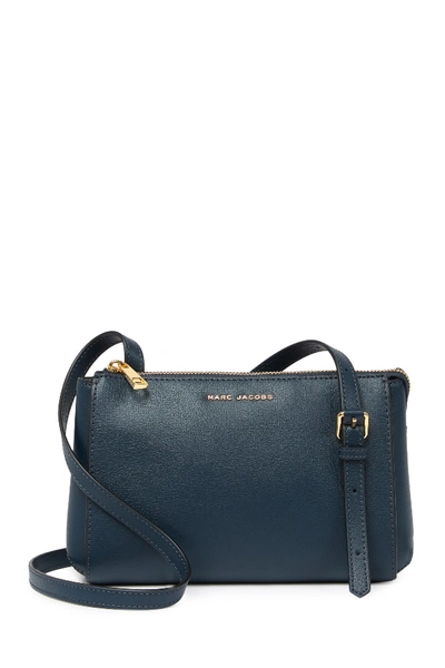 Shop Marc Jacobs The Commuter Crossbody Bag In Blue Sea