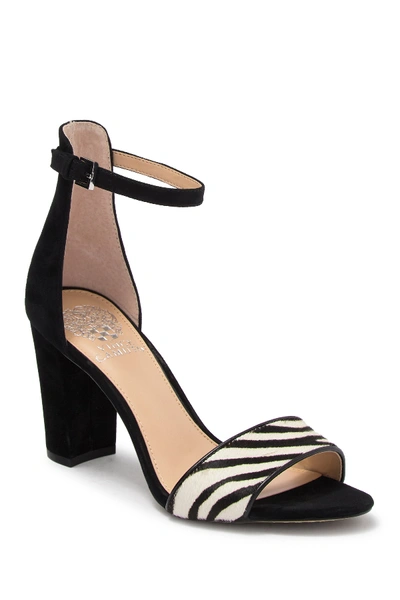 Shop Vince Camuto Corlina Ankle Strap Sandal In Black/black White