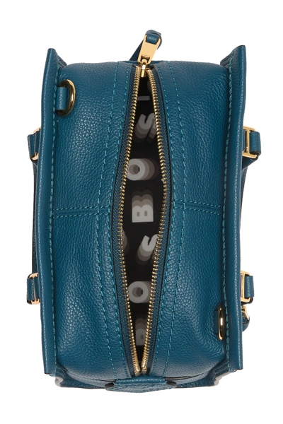 Shop Marc Jacobs Mini Cruiser Pebbled Leather  Crossbody Satchel In Deep Teal