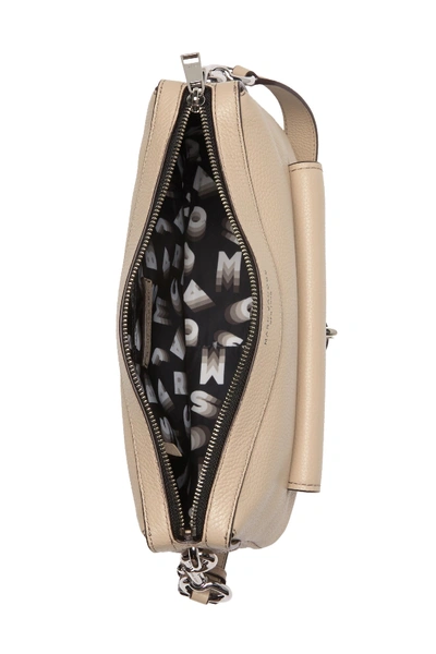 Shop Marc Jacobs Lock That Leather Messenger Bag In Light Slate