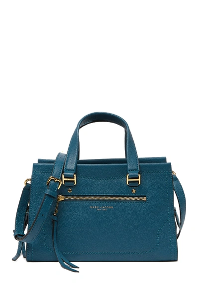 Shop Marc Jacobs Cruiser Leather Satchel In Deep Teal