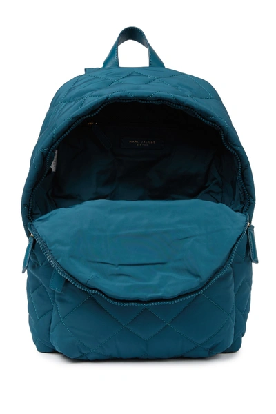 Shop Marc Jacobs Quilted Nylon School Backpack In Deep Teal