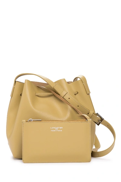 Shop Lancaster Pur Saffiano Leather Bucket Bag In Ginger