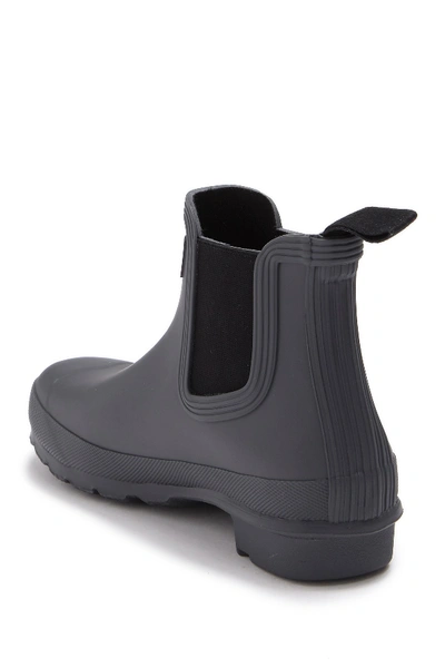Shop Hunter Original Waterproof Chelsea Rain Boot In Black/luna