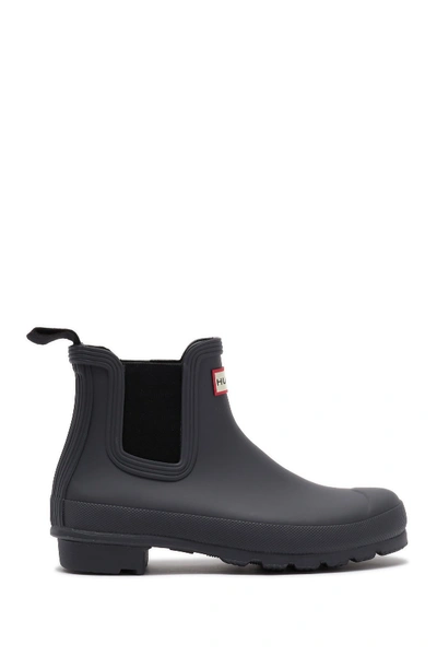 Shop Hunter Original Waterproof Chelsea Rain Boot In Black/luna