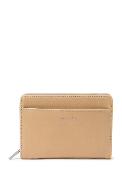 Shop Matt & Nat Webber Vegan Leather Small Zip Wallet + Card Case In Cardamon