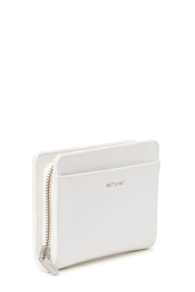 Shop Matt & Nat Webber Vegan Leather Small Zip Wallet + Card Case In White