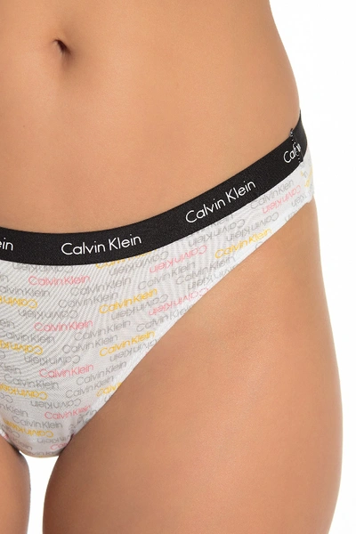 Shop Calvin Klein Print & Solid Bikini - Pack Of 2 In Tsm Gh/nm Sig S