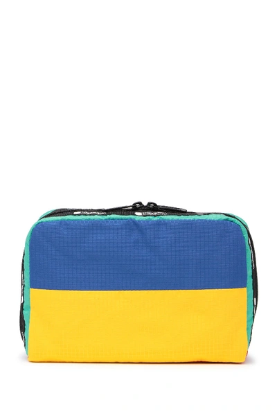 Shop Lesportsac Candace Large Top Zip Cosmetic Case In Royal Crbk