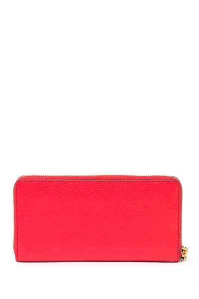 Shop Marc Jacobs Standard Continental Leather Wallet In Rosey Red