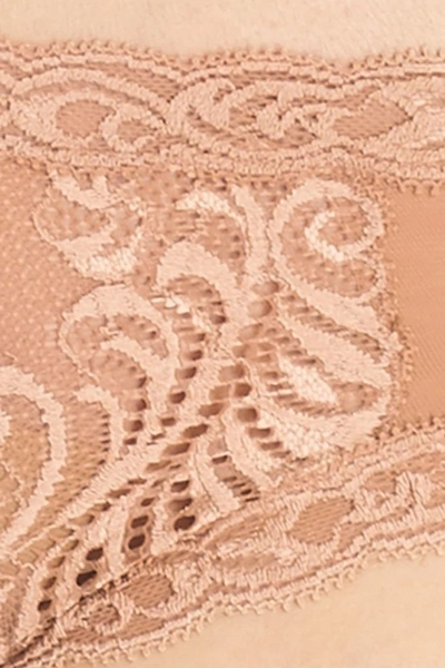Shop Natori Feathers Lace Hipster Briefs In Caramel