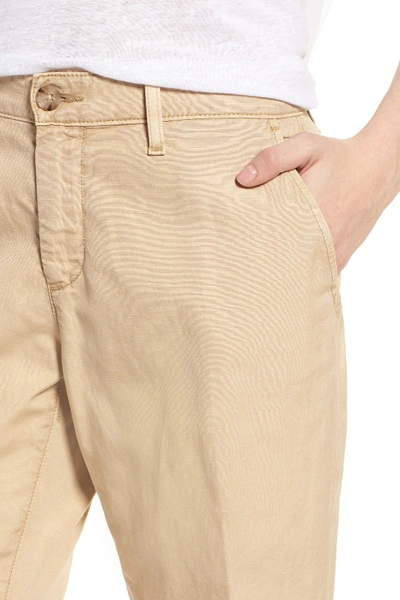 Shop Ag Caden Crop Twill Trousers In Sulfur Sand Dun