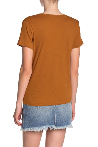 Shop Madewell V-neck Short Sleeve T-shirt (regular & Plus Size) In Golden Pecan