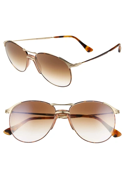 Shop Persol 55mm Pilot Sunglasses In Gold