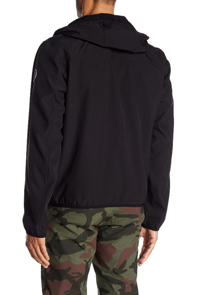 Shop Tommy Hilfiger Soft Shell Fleece Active Hoodie In Black