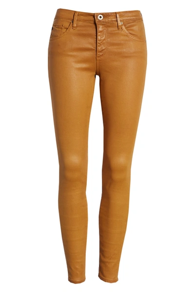 Shop Ag The Legging Ankle Jeans In Leatheret Duck Canvas