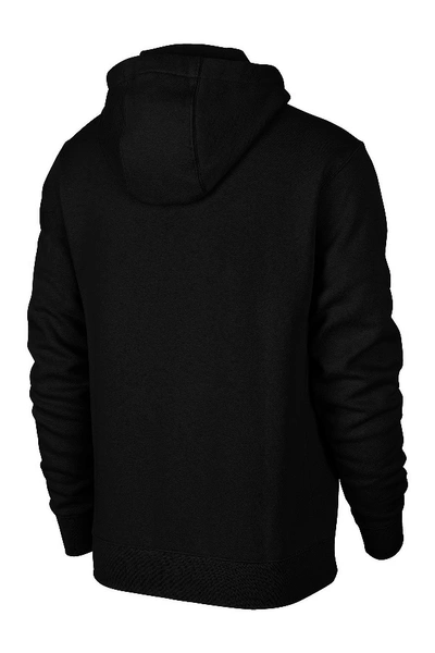 Shop Nike Club Drawstring Hoodie In Black/white