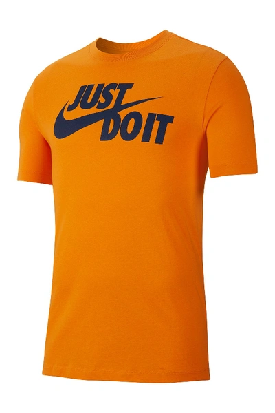 Shop Nike Just Do It Swoosh T-shirt In Bcermc/mnnavy