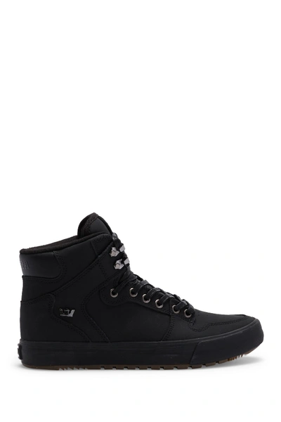 Shop Supra Vaider Suede High-top Sneaker In Black-black/dark Gum