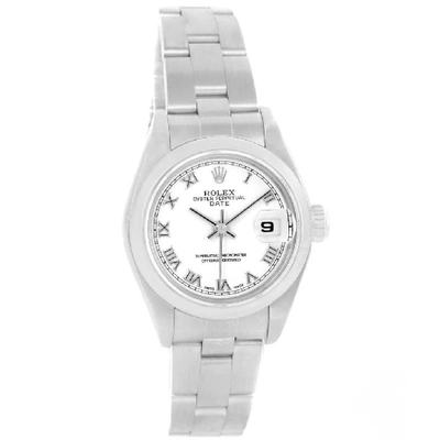 Shop Rolex Date 26 White Dial Oyster Bracelet Ladies Watch 79160 In Not Applicable