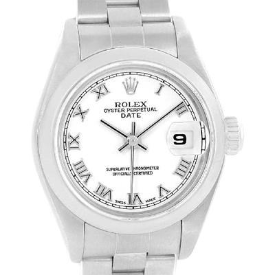 Shop Rolex Date 26 White Dial Oyster Bracelet Ladies Watch 79160 In Not Applicable