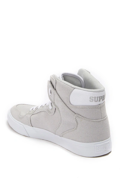 Shop Supra Vaider High-top Sneaker In Cool Grey/silver-whi