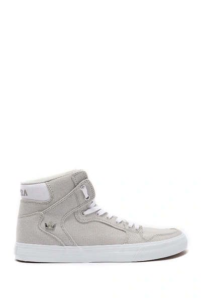 Shop Supra Vaider High-top Sneaker In Cool Grey/silver-whi