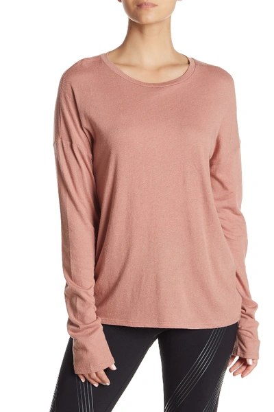 Shop Alo Yoga Falls Long Sleeve Top In Rosewater