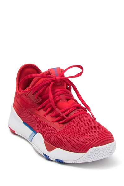 Shop K-swiss Si-2018 Mid Top Sneaker In High Risk Red/wht/st