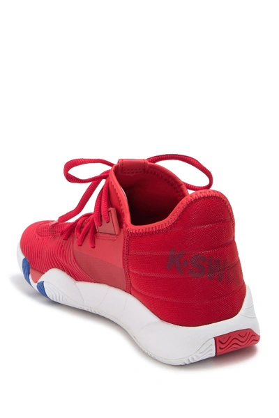 Shop K-swiss Si-2018 Mid Top Sneaker In High Risk Red/wht/st