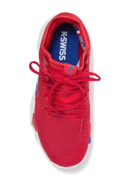 Shop K-swiss Si-2018 Mid Top Sneaker In High Risk Red/wht/st