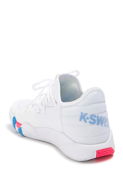 Shop K-swiss Si-2018 Mid Top Sneaker In White/malibu Blue/pi