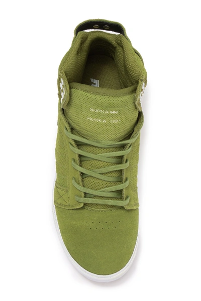 Shop Supra Skytop Suede High-top Sneaker In Moss-white