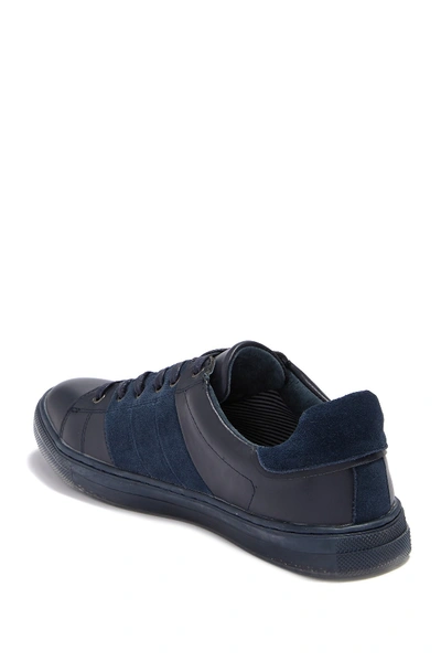 Shop Badgley Mischka Finley Leather & Suede Sneaker In Navy
