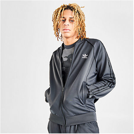 adidas superstar track jacket grey