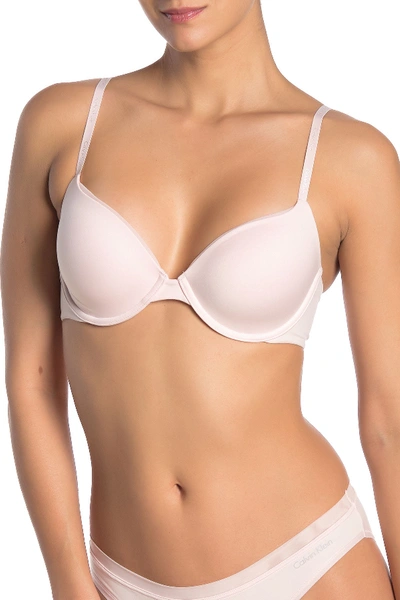 Shop Calvin Klein Convertible Strap Lightly Lined Demi Bra In 2nt Nymphs Thi