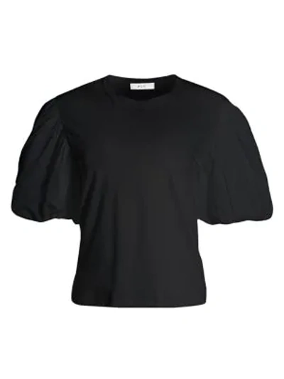 Shop A.l.c Cassandra Puff-sleeve Top In Black
