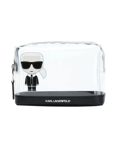 Shop Karl Lagerfeld Beauty Cases In Transparent
