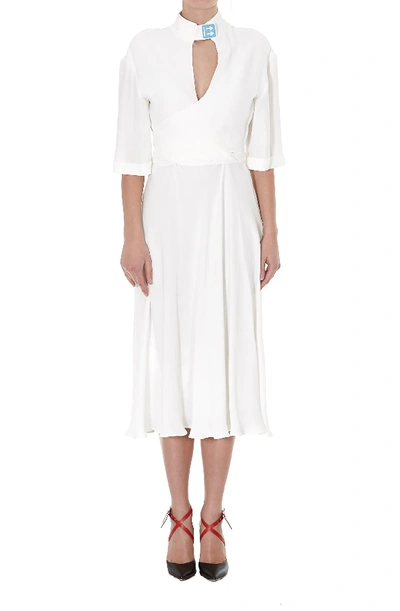 Shop Off-white Romantic Crepe Dress