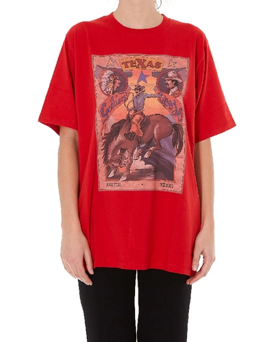 Shop Golden Goose Oversized T-shirt In Red