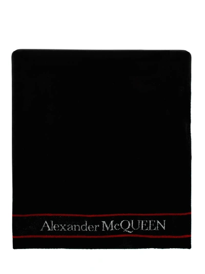 Shop Alexander Mcqueen Towel In Black