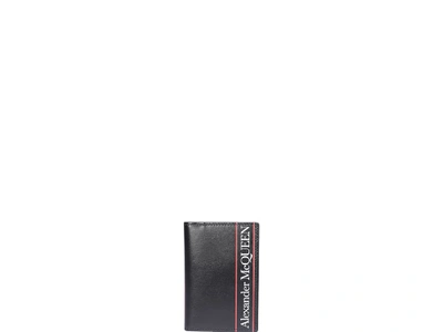 Shop Alexander Mcqueen Logo Print Pocket Organizer Wallet In Black