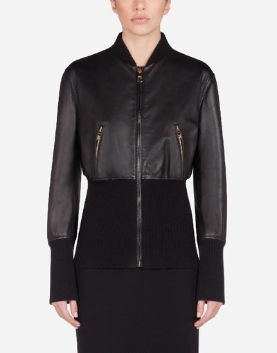 Shop Dolce & Gabbana Leather Jacket