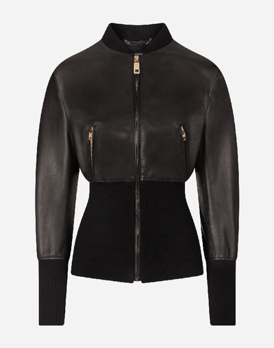 Shop Dolce & Gabbana Leather Jacket