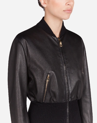 Shop Dolce & Gabbana Leather Jacket