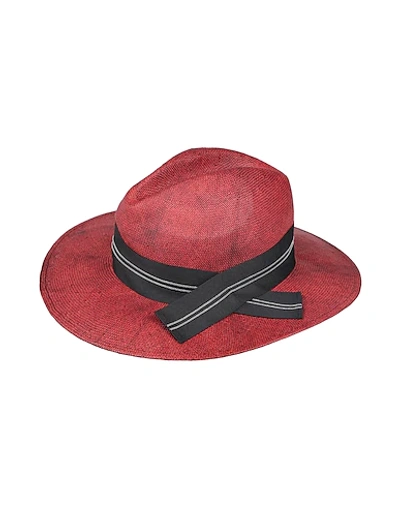 Shop Brunello Cucinelli Hat In Brick Red