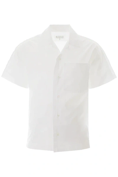 Shop Maison Margiela Bowling Cotton Shirt In White