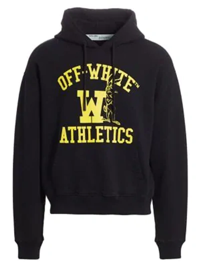 Shop Off-white Drawstring Embroidery Sweatshirt In Black