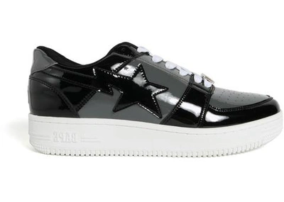 Pre-owned Bape A Bathing Ape  Sta Low Black Grey In Black/black/grey